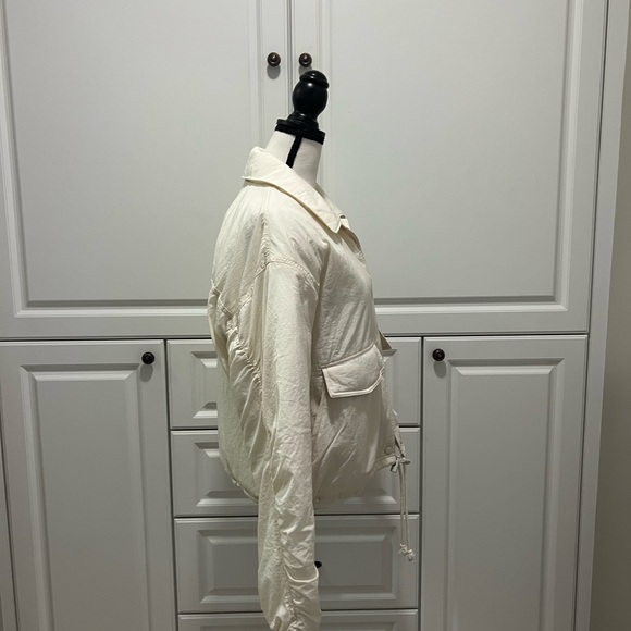 NWOT We the Free | Free People | Off the Bleachers Coaches Jacket Off White Sz S - Picture 10 of 15